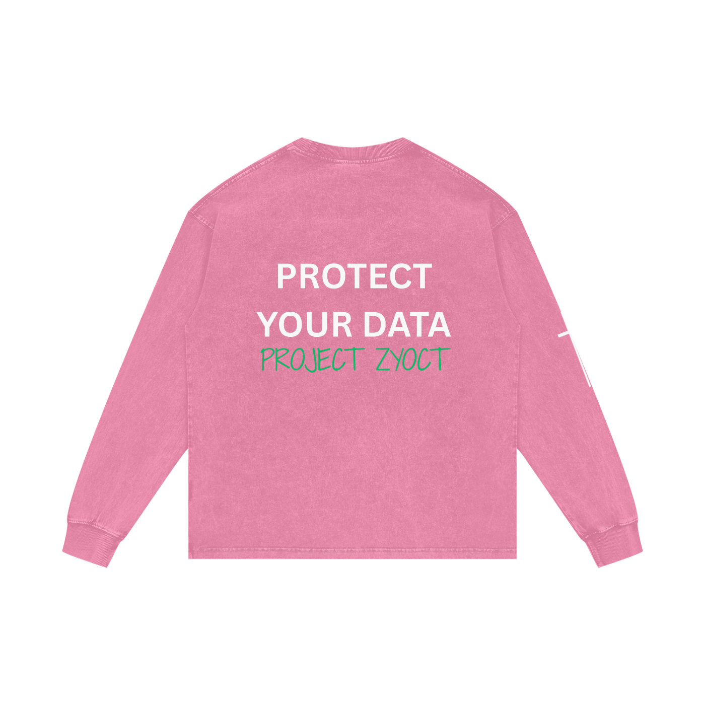 "Protect Your Data" Acid Wash Long Sleeve