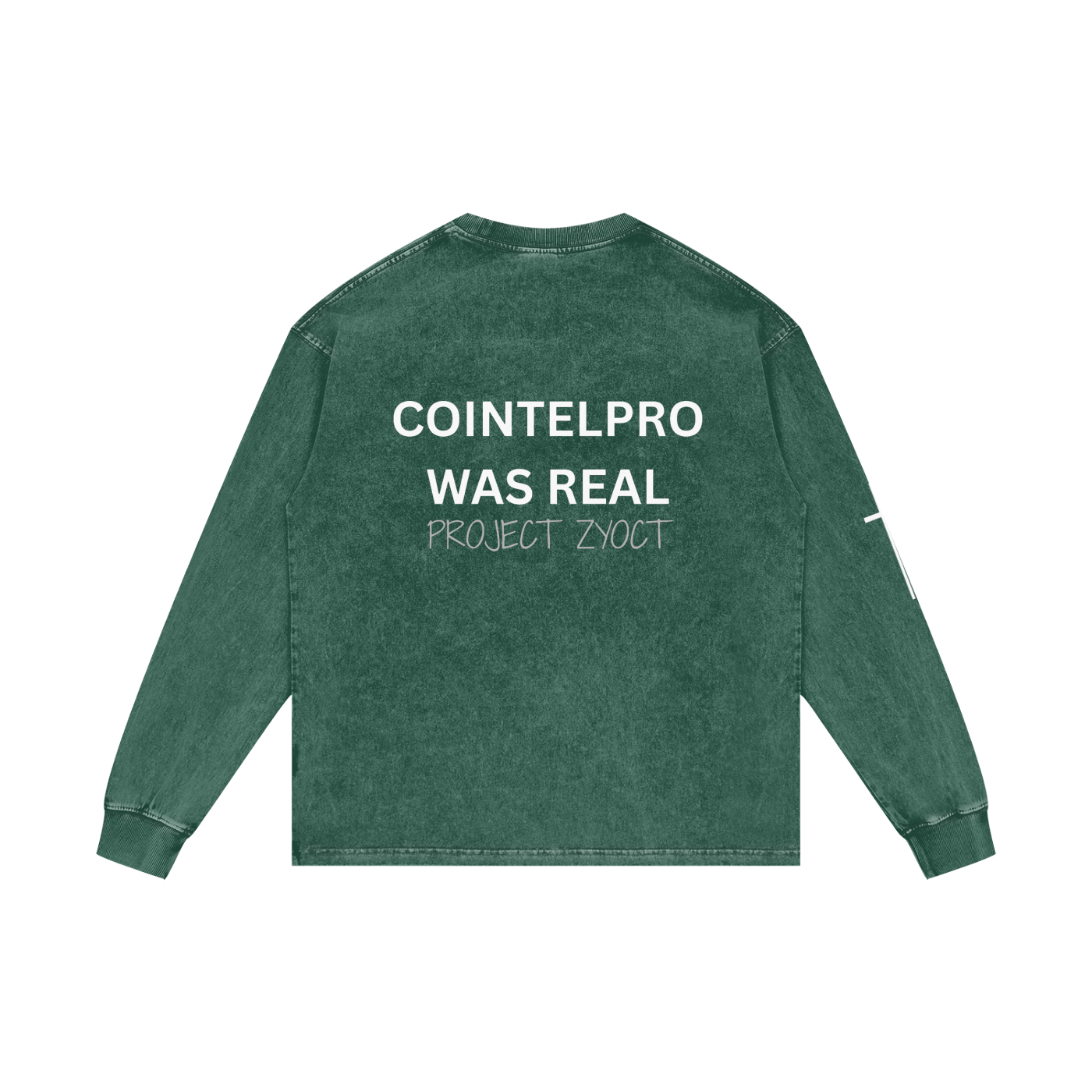 "COINTELPRO Was Real" Acid Wash Long Sleeve
