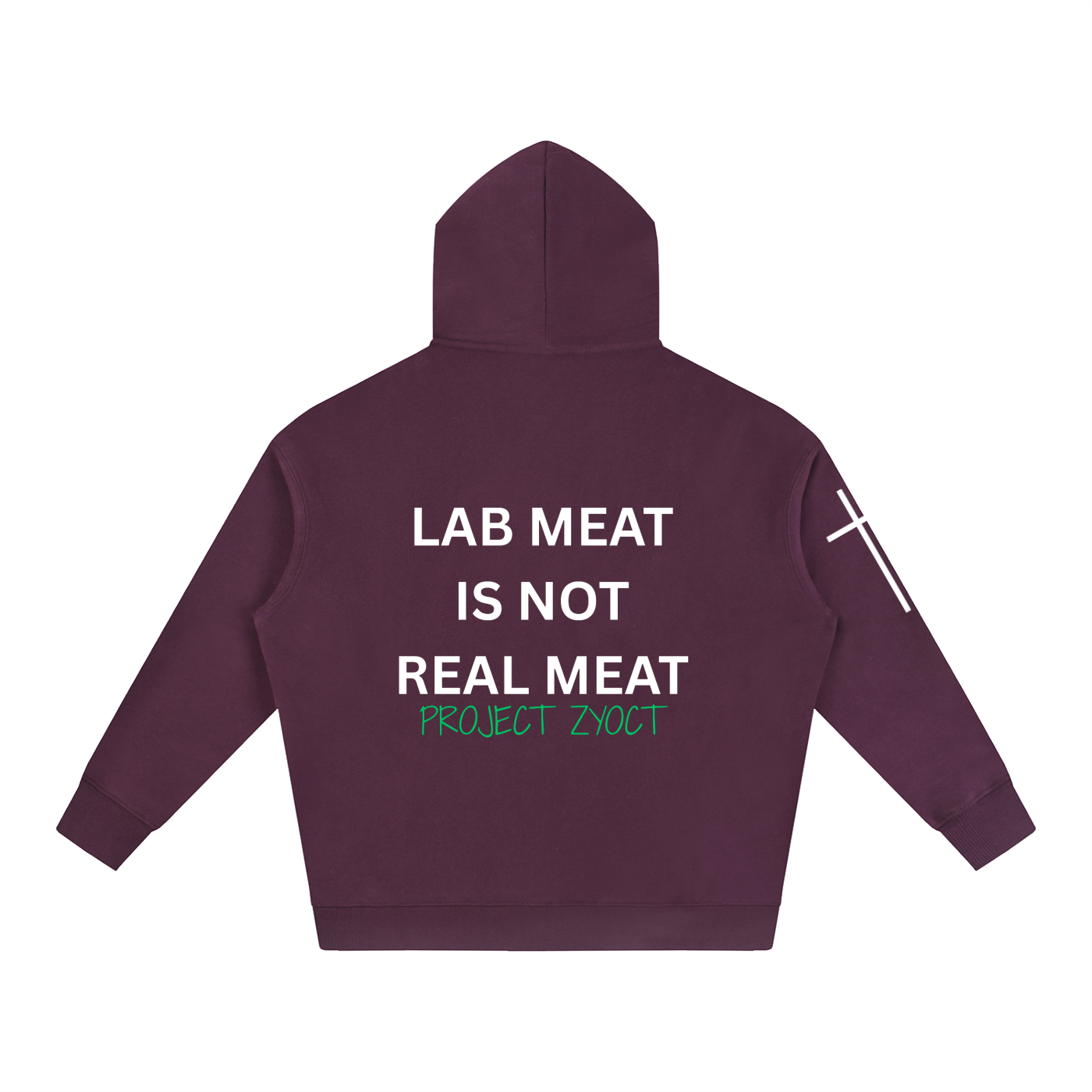 "Lab Meat is Not Real Meat" Oversize Hoodie