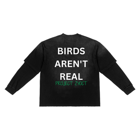 "Birds Aren't Real" Sunfade Two-Piece Shirt