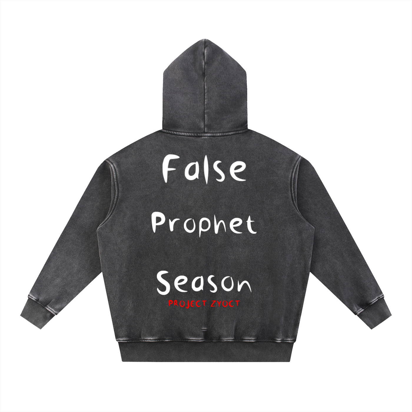 "False Prophet Season" Snow Wash Oversize Hoodie