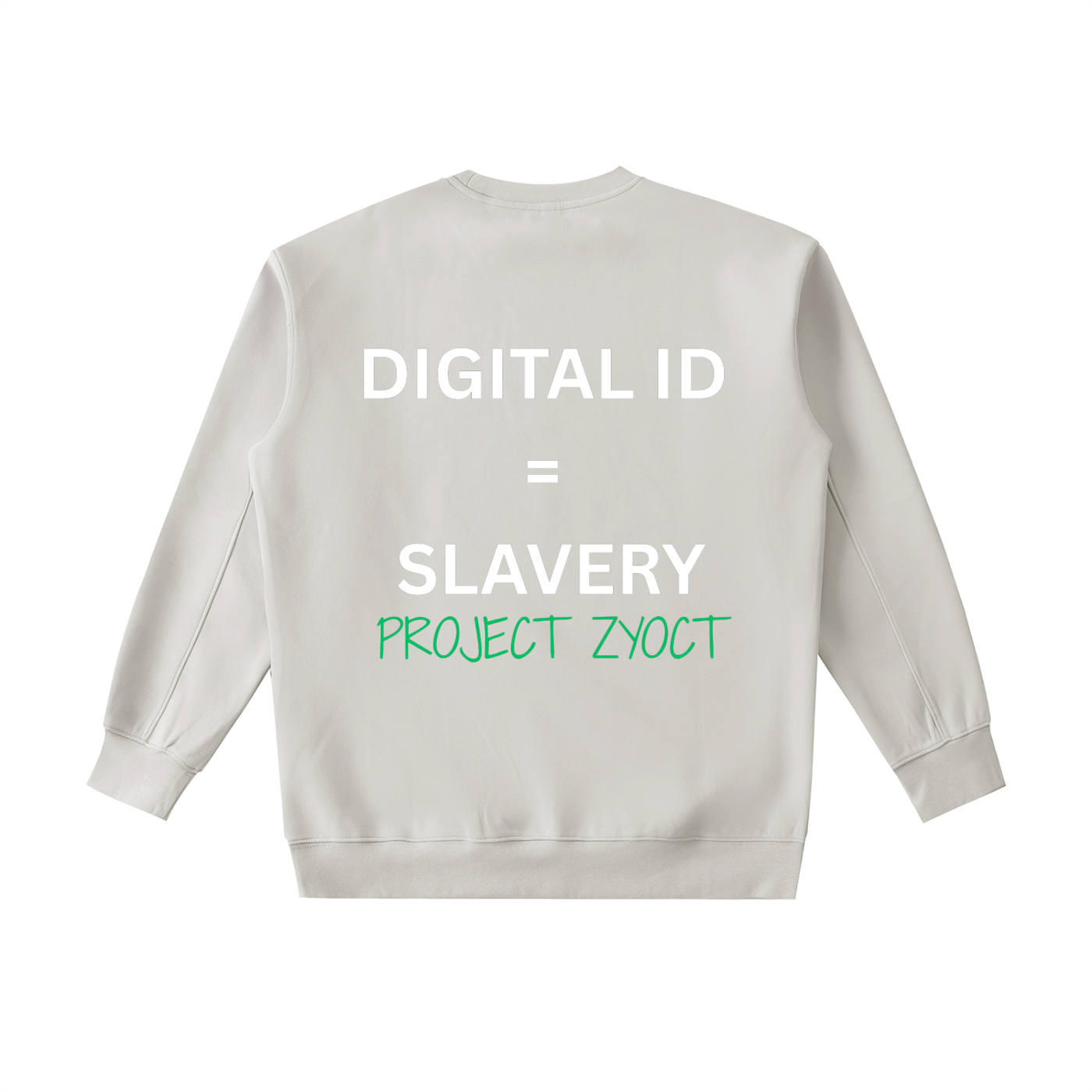 "Digital ID = Slavery" Heavyweight Sweatshirt