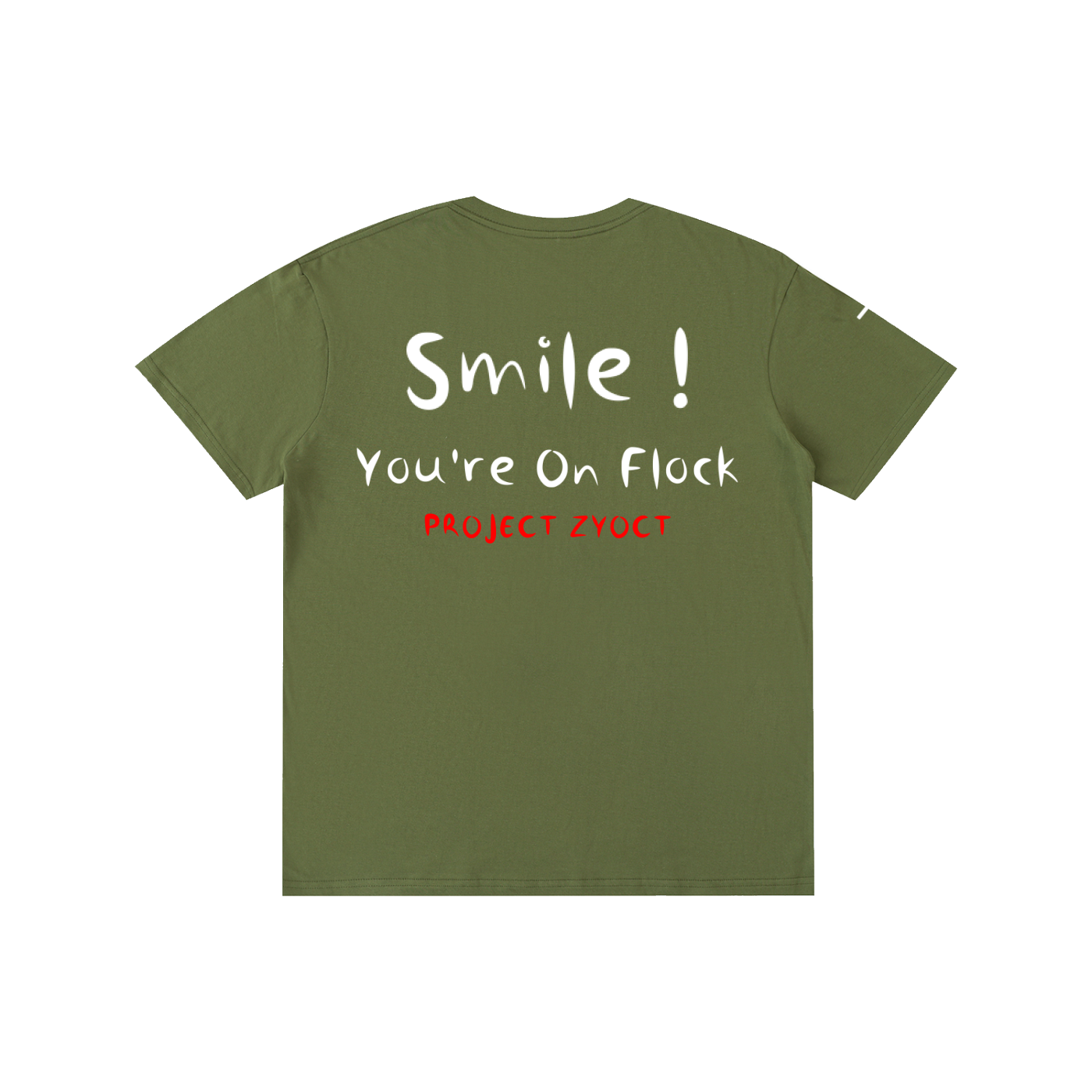 "Smile You're On Flock" Cotton T-Shirt