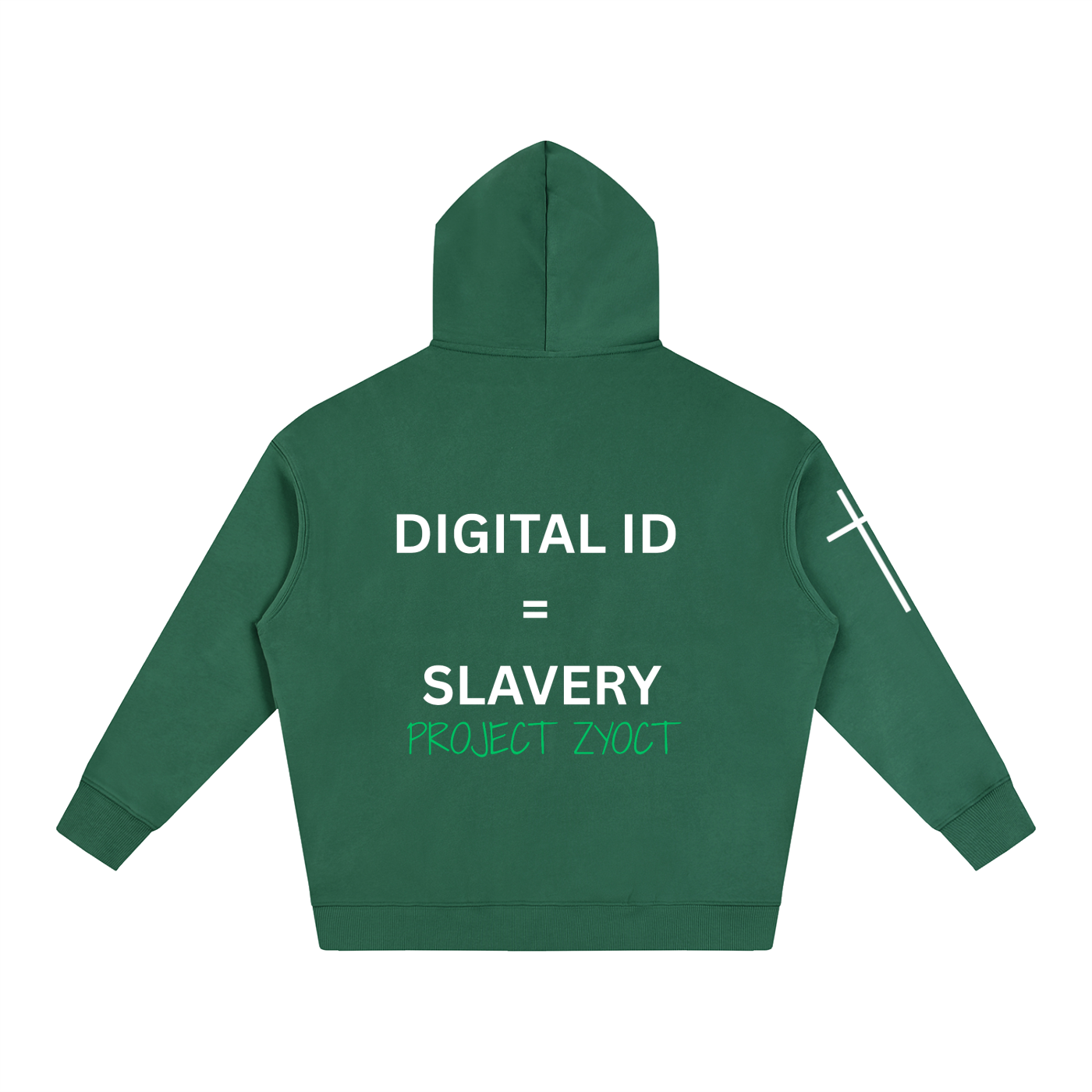 "Digital ID = Slavery" Oversize Hoodie