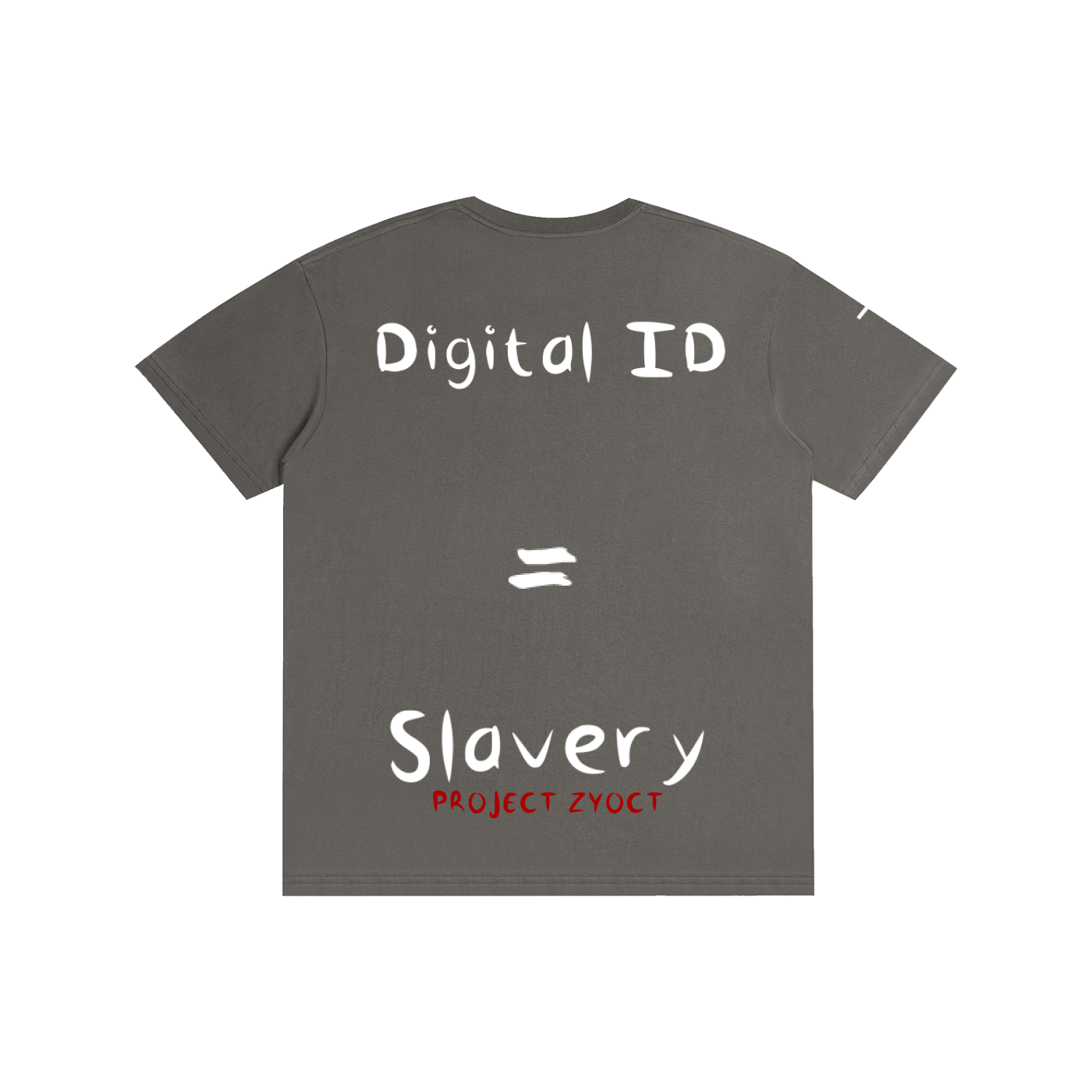 "Digital ID = Slavery" Cotton T-Shirt