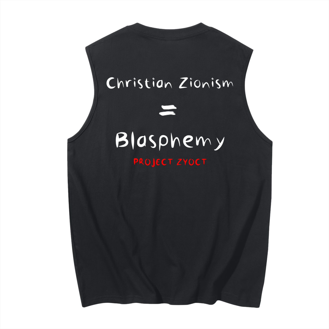 "Christian Zionism = Blasphemy" Cotton Tank Top