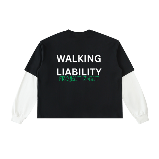 "Walking Liability" Layered Shirt