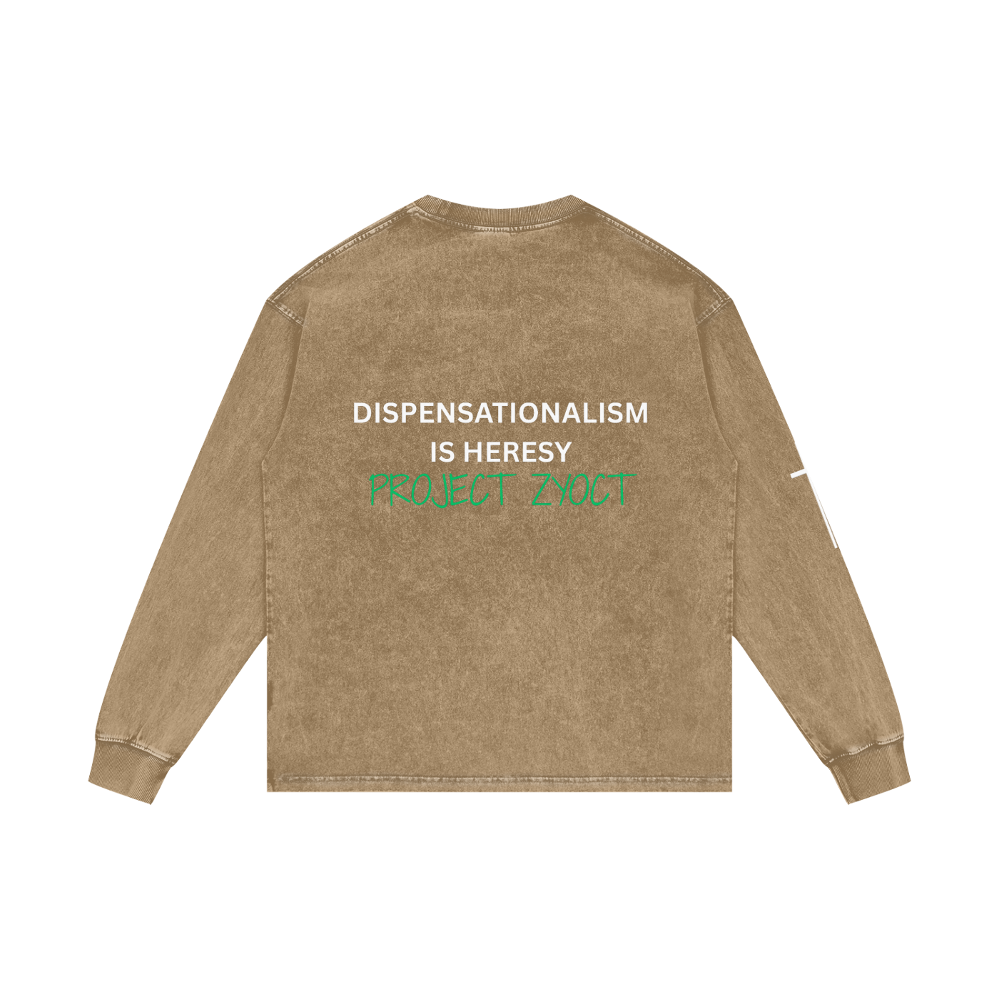 "Dispensationalism is Heresy" Acid Wash Long Sleeve