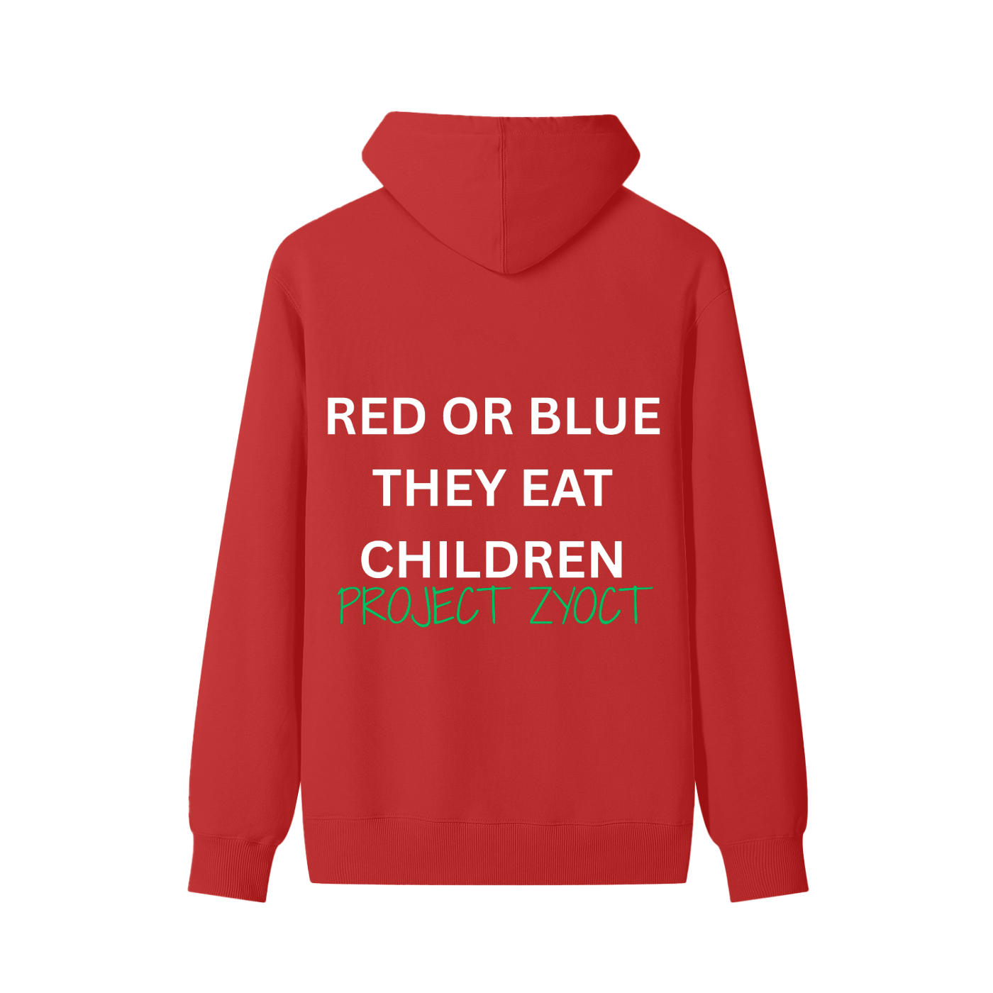"Red or Blue They Eat Children" Classic Cotton Hoodie