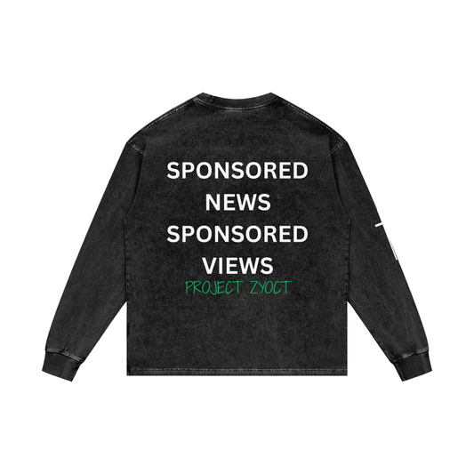 "Sponsored News Sponsored Views" Acid Wash Long Sleeve