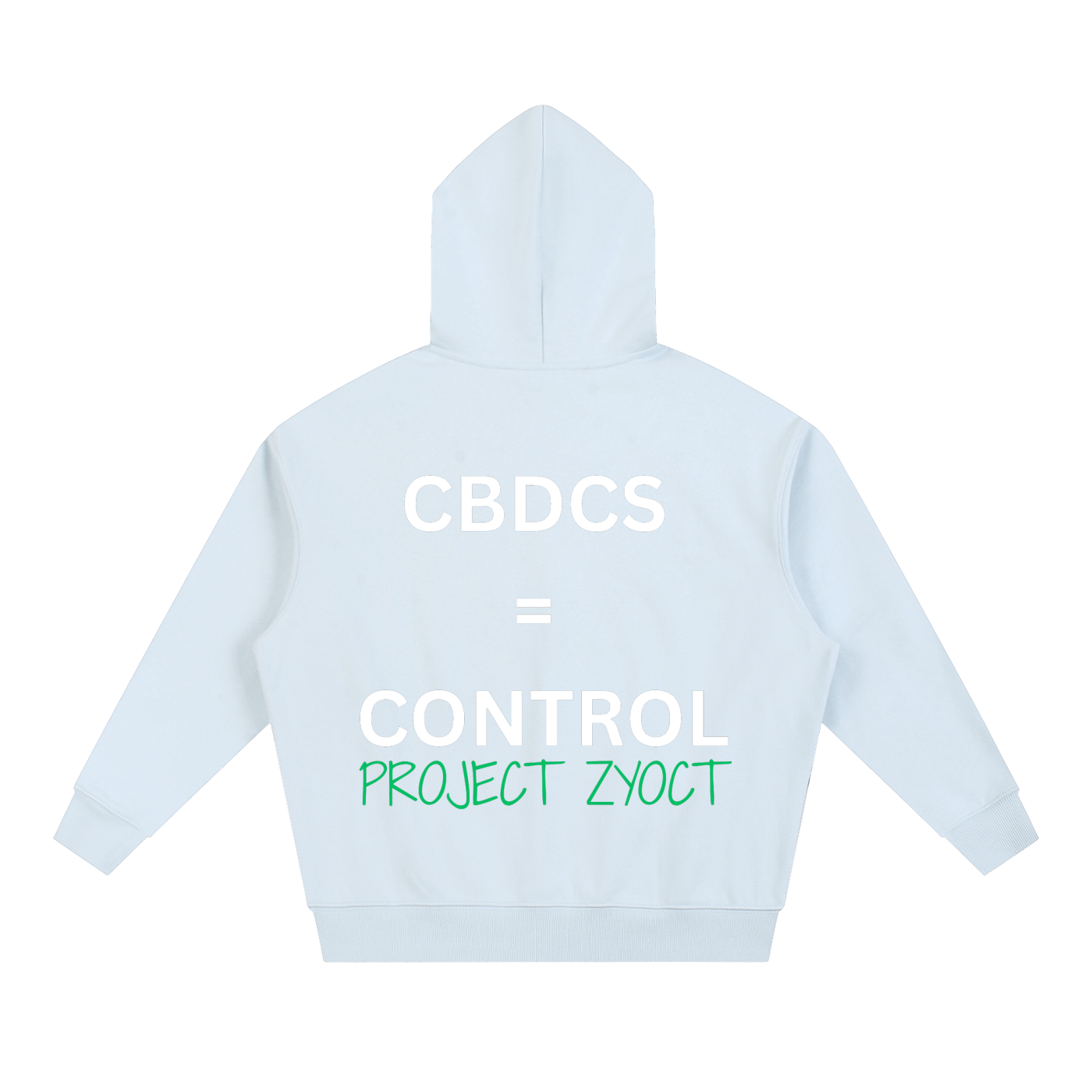 "CBDCs = Control" Heavyweight Hoodie