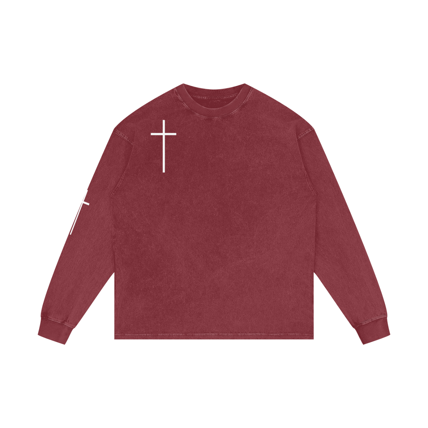 "Face the Wall" Acid Wash Long Sleeve