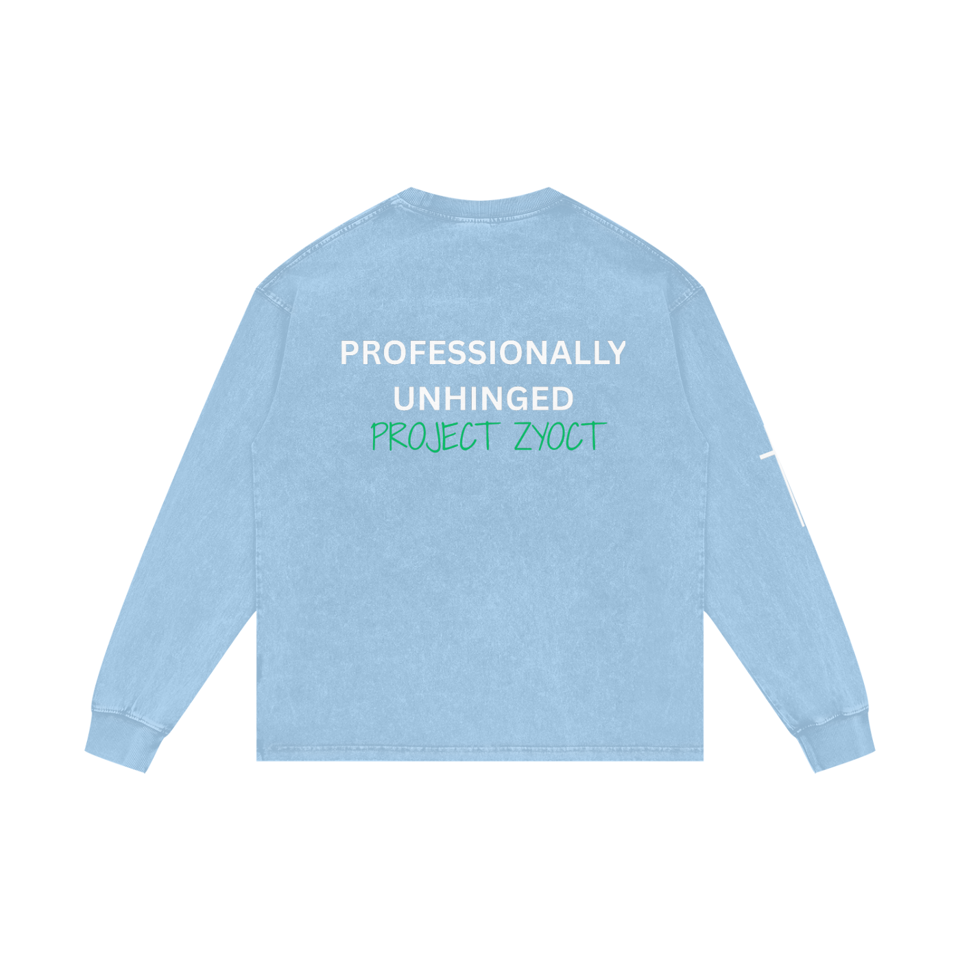 "Professionally Unhinged" Acid Wash Long Sleeve
