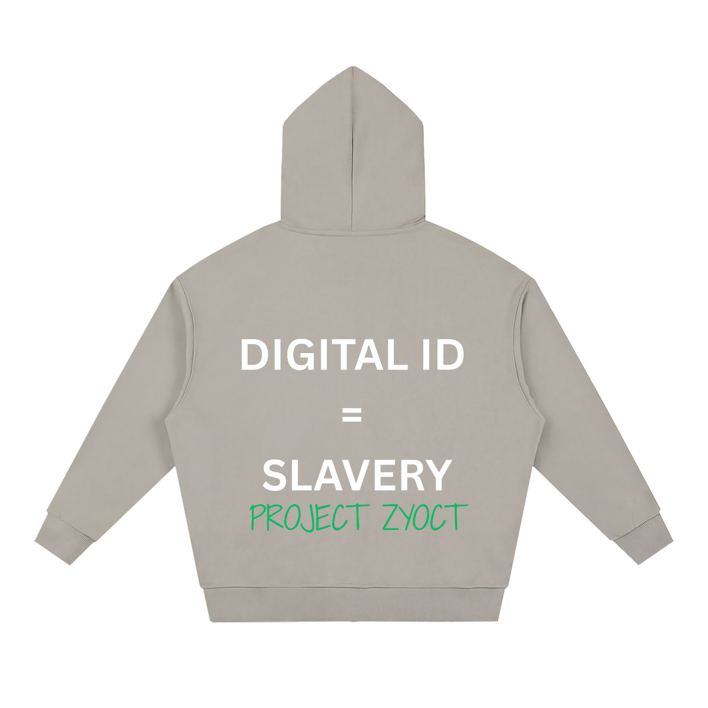"Digital ID = Slavery" Full Zip Hoodie