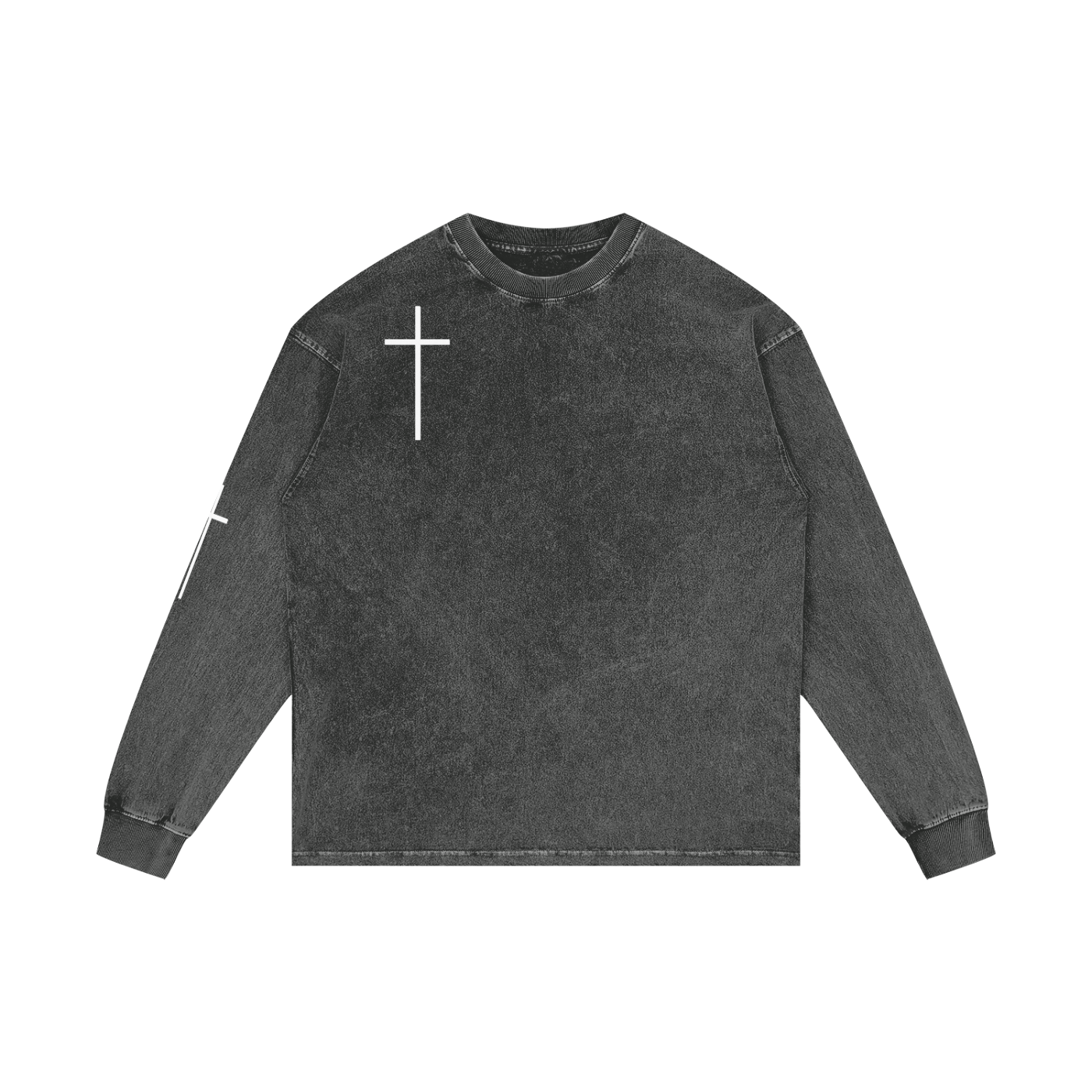 "Pigeons Report Back" Acid Wash Long Sleeve