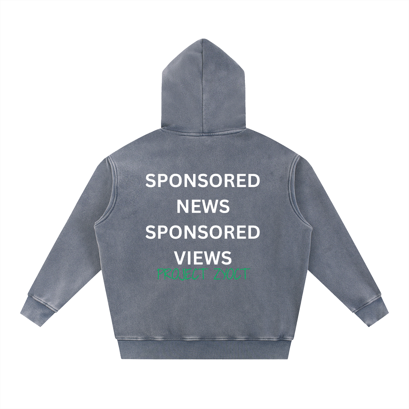 "Sponsored News Sponsored Views" Snow Wash Oversize Hoodie