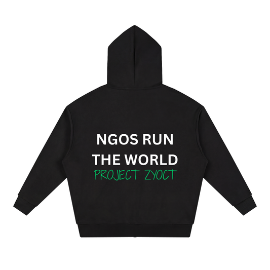 "NGOs Run the World" Full Zip Hoodie