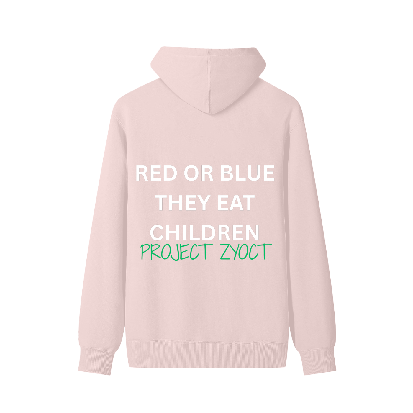 "Red or Blue They Eat Children" Classic Cotton Hoodie