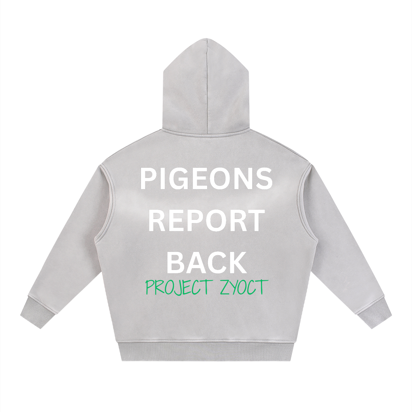 "Pigeons Report Back" Faded Zipper Hoodie