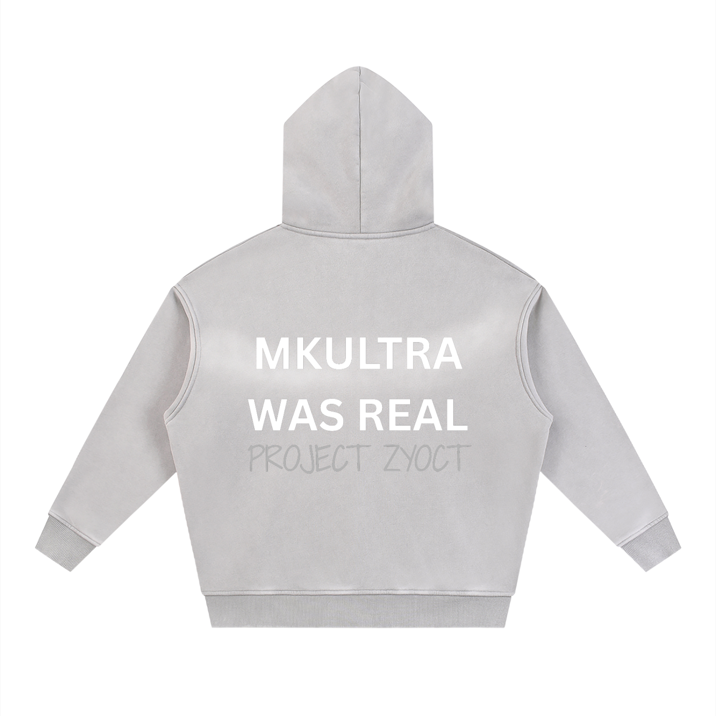 "MKUltra Was Real" Faded Zipper Hoodie