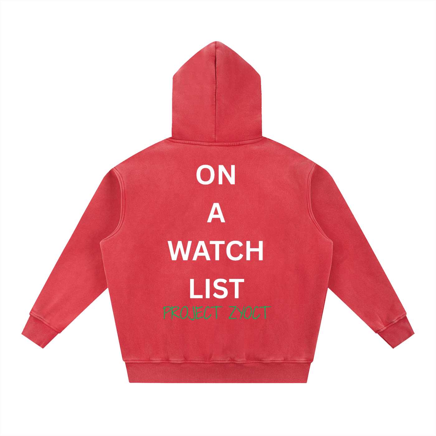 "On a watch list" Snow Wash Oversize Hoodie