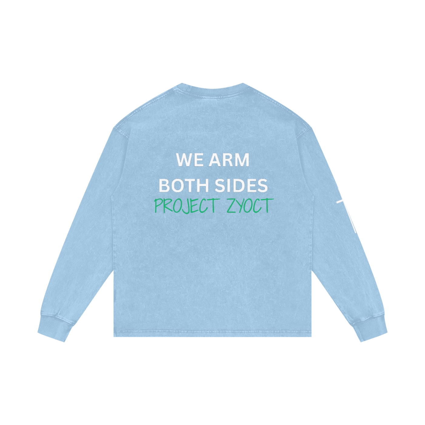 "We Arm Both Sides" Acid Wash Long Sleeve