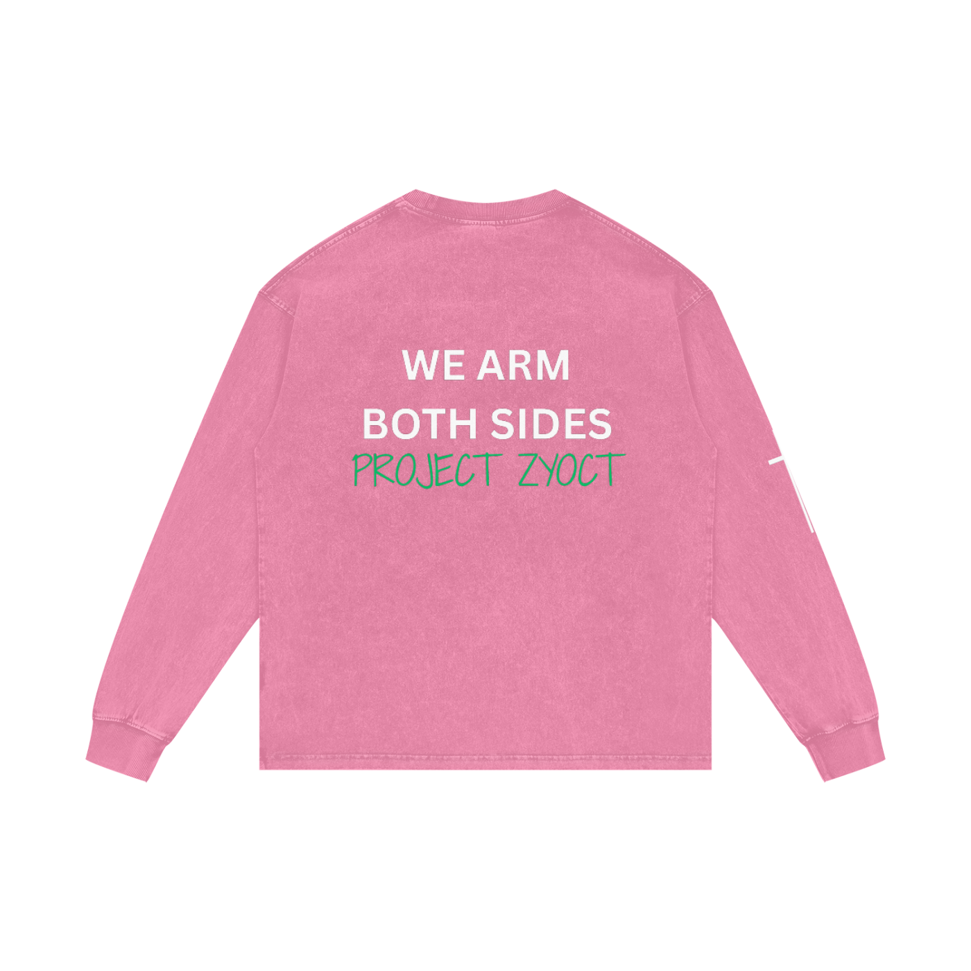 "We Arm Both Sides" Acid Wash Long Sleeve