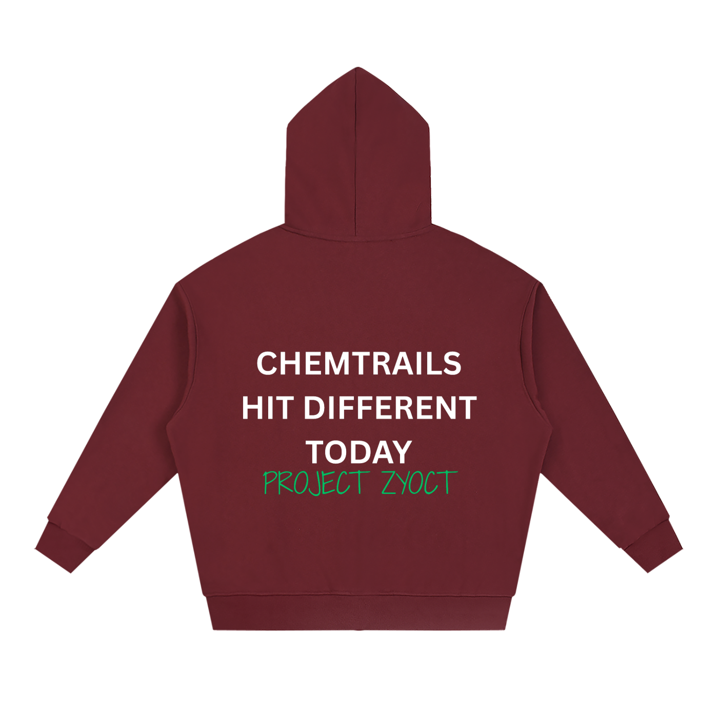 "Chemtrails Hit Different Today" Full Zip Hoodie