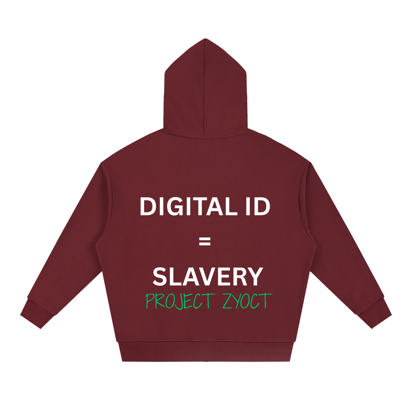 "Digital ID = Slavery" Full Zip Hoodie