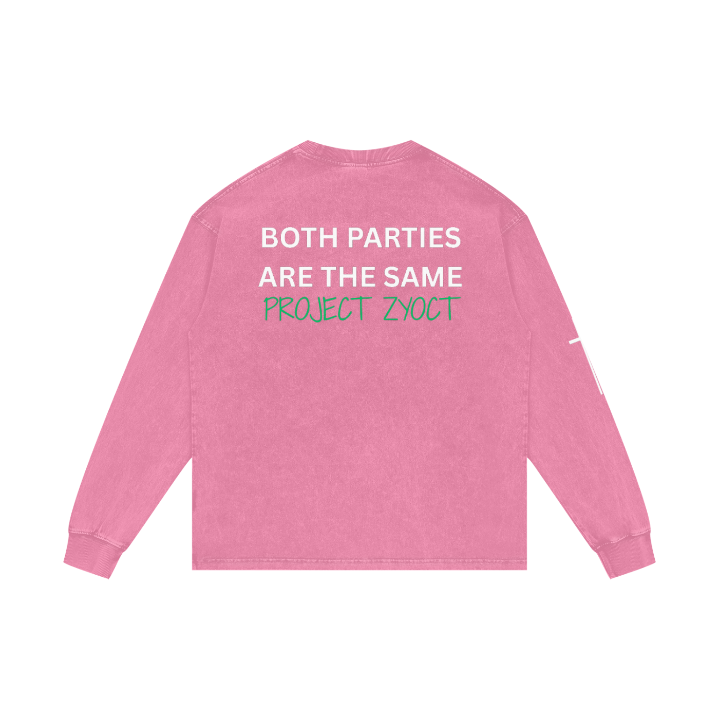 "Both Parties Are the Same" Acid Wash Long Sleeve