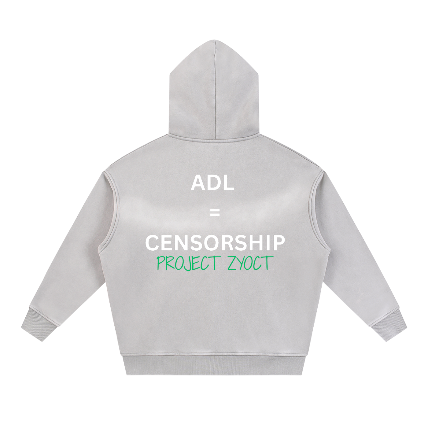 "ADL = Censorship" faded Zipper Hoodie