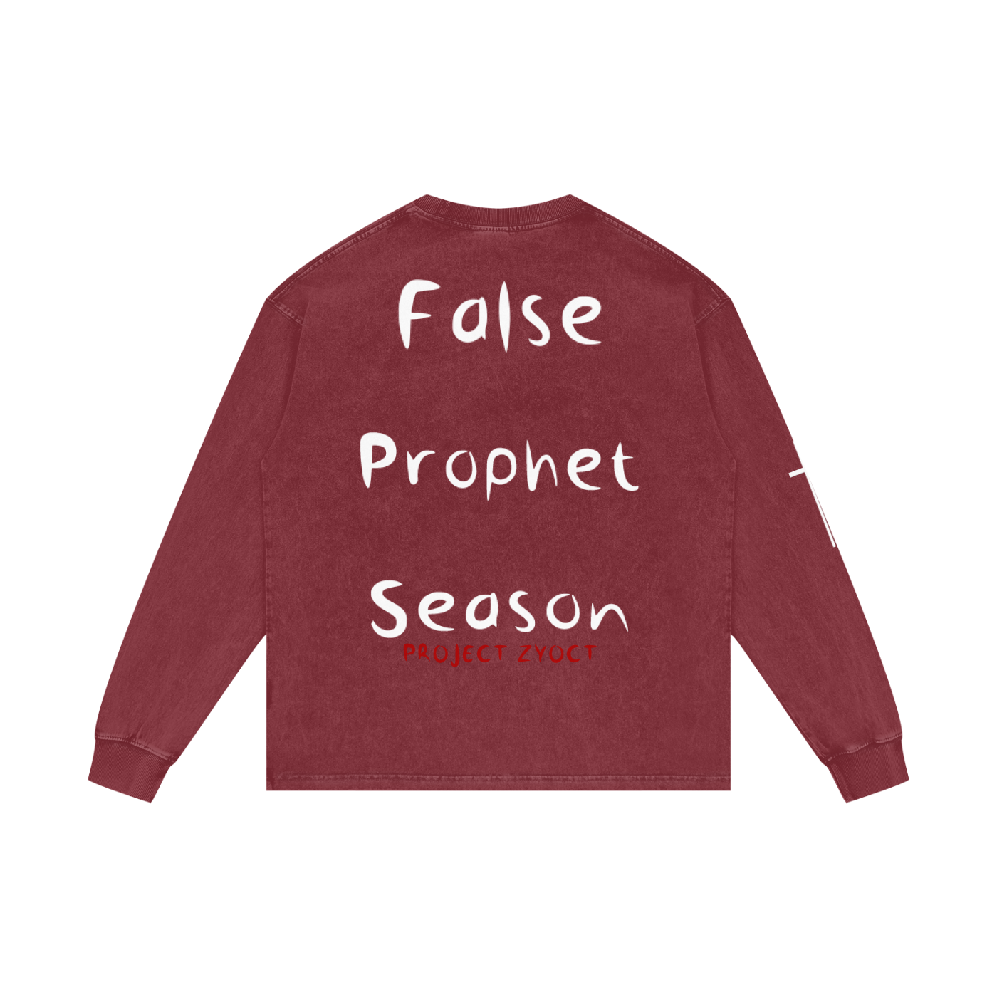 "False Prophet Season" Acid Wash Long Sleeve