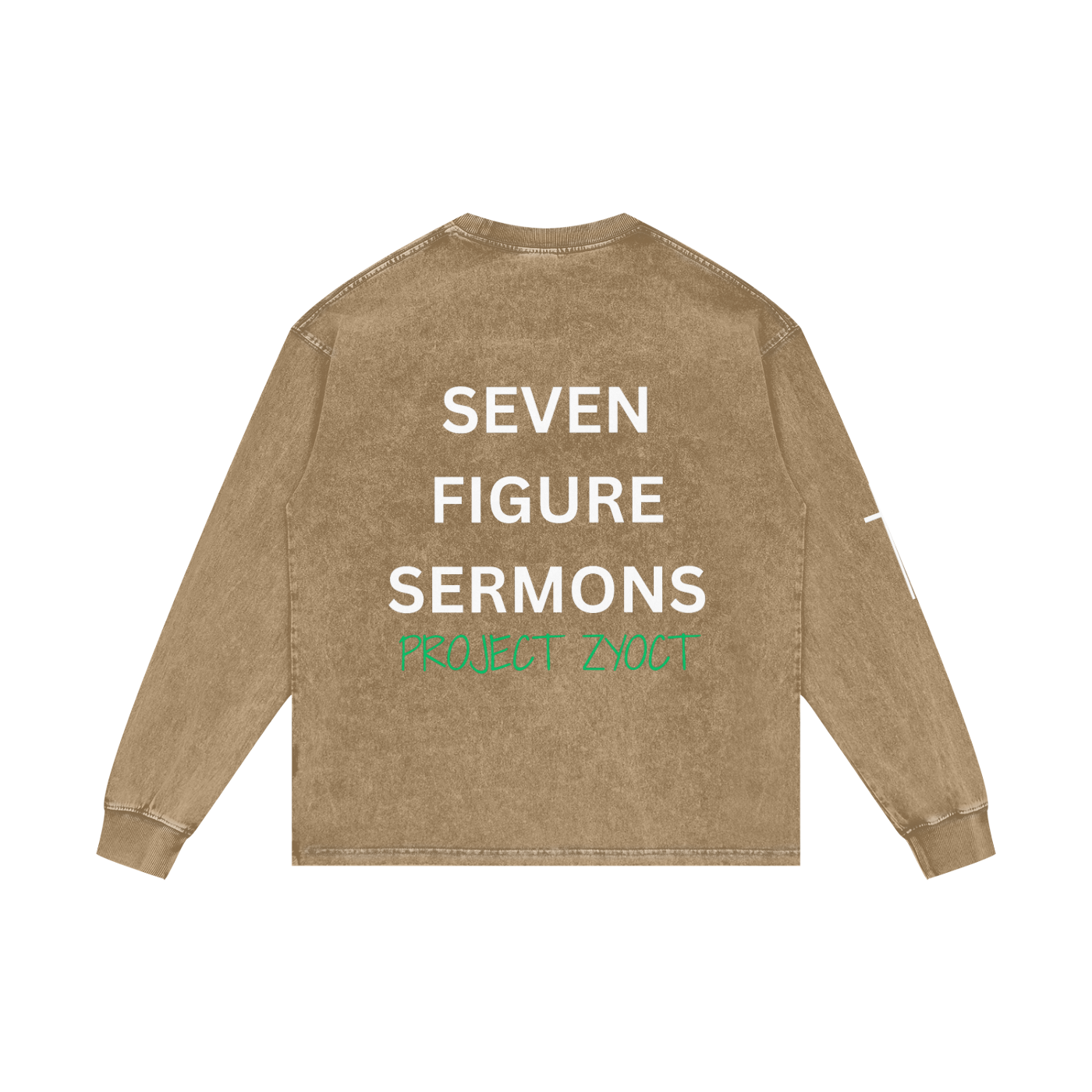 "Seven Figure Sermons" Acid Wash Long Sleeve