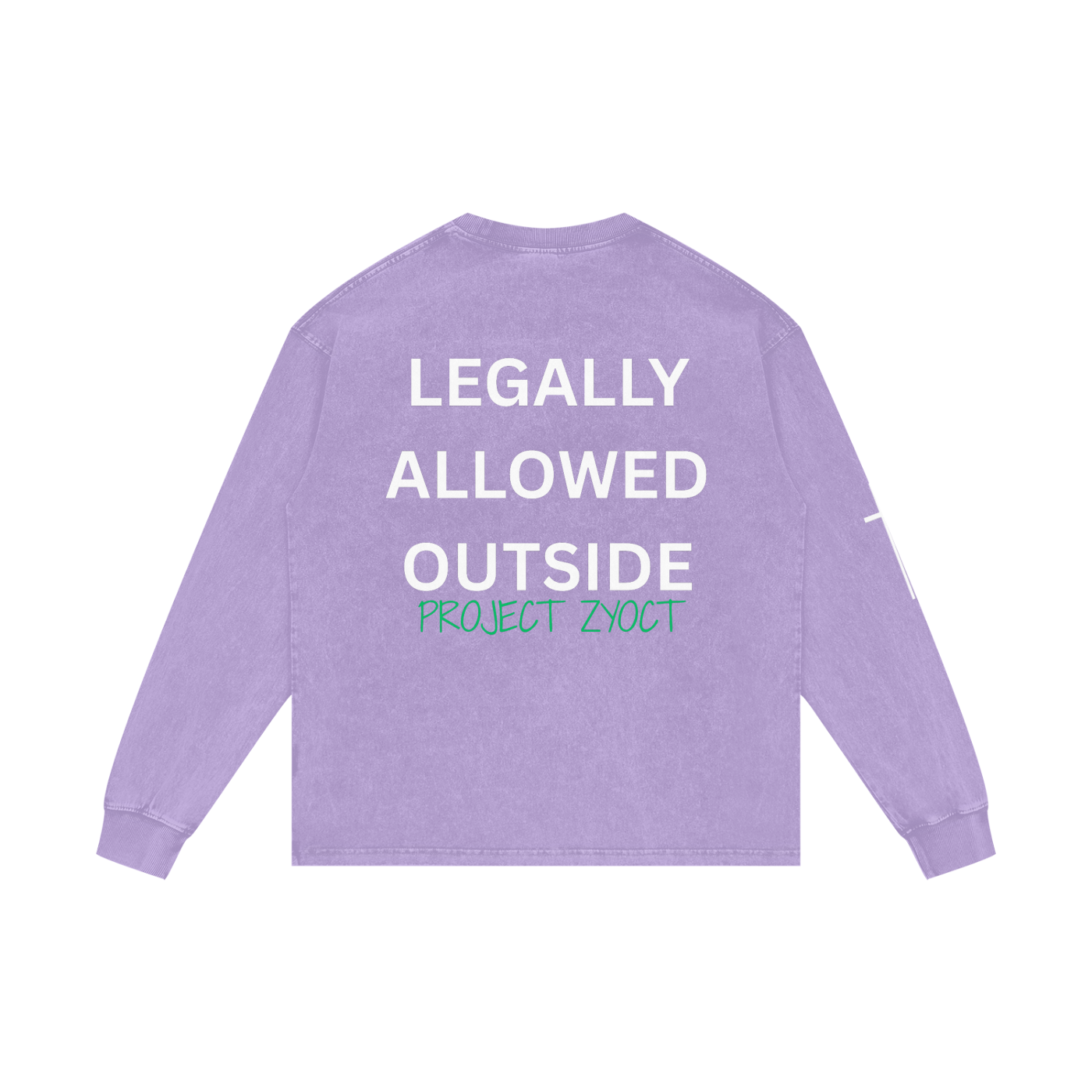 "Legally Allowed Outside" Acid Wash Long Sleeve