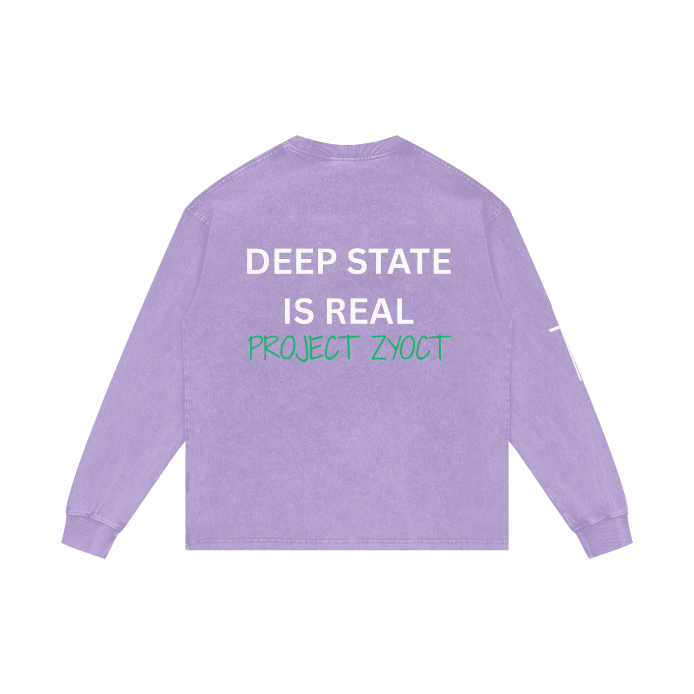 "Deep State is Real" Acid Wash Long Sleeve
