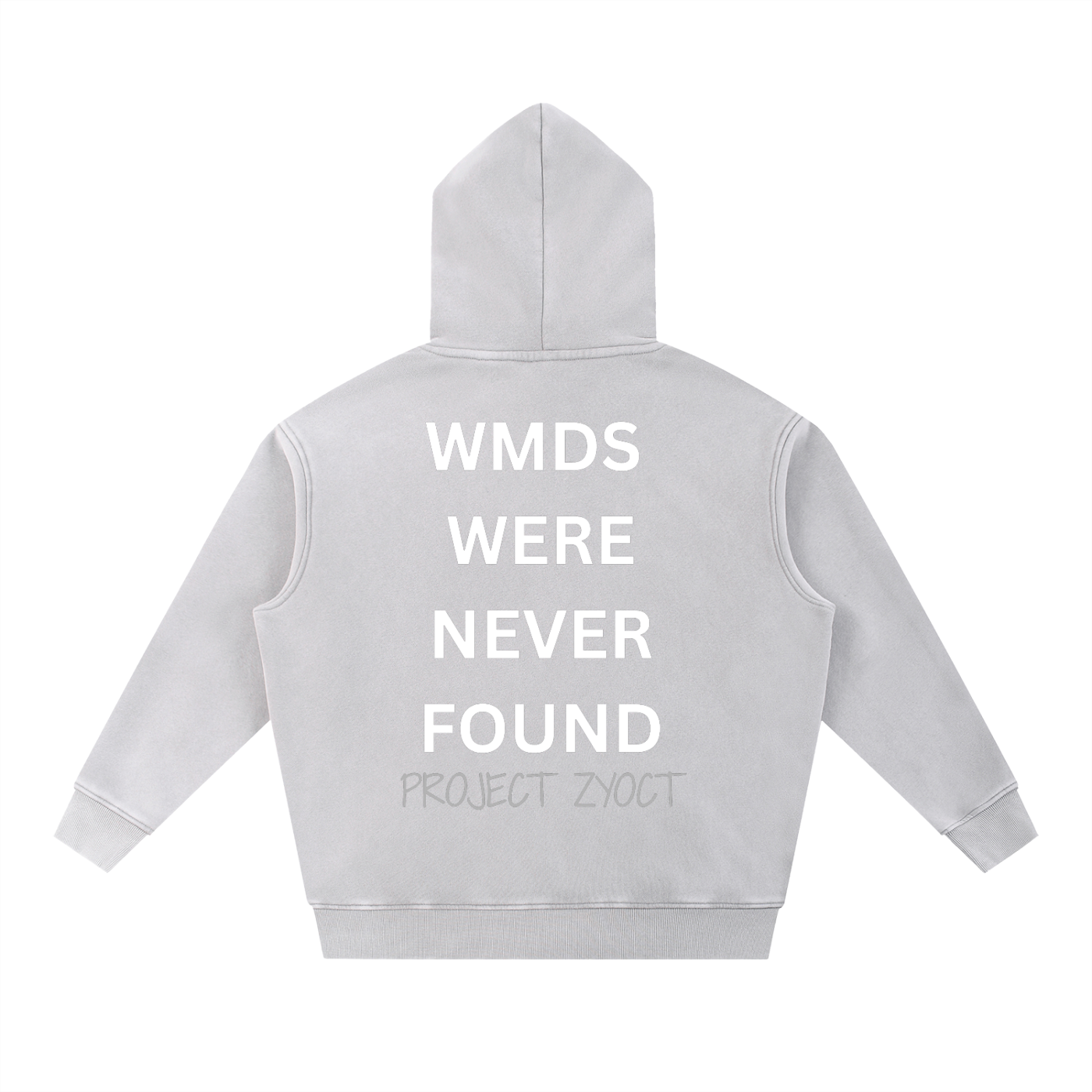 "WMDs Were Never Found" Snow Wash Oversize Hoodie