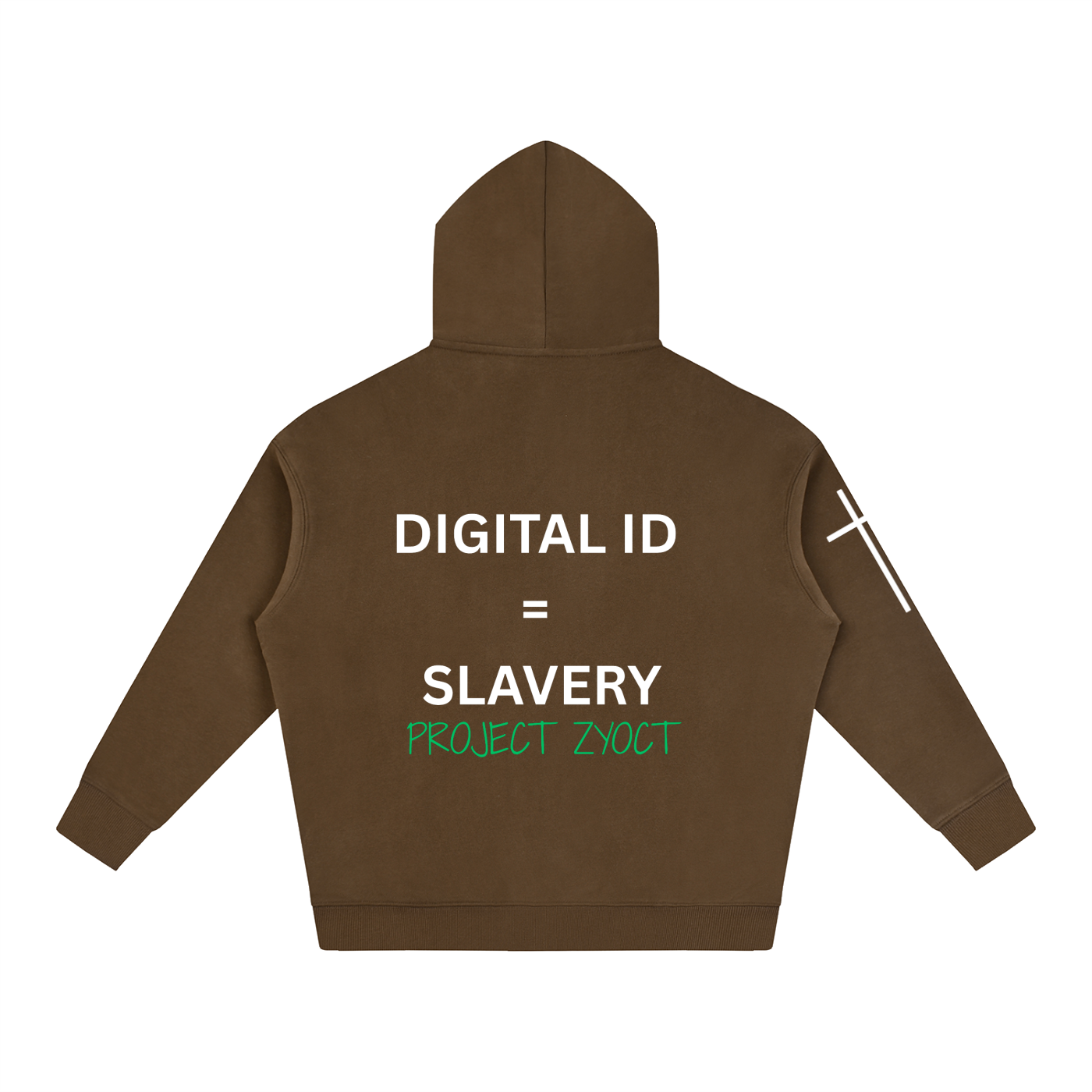 "Digital ID = Slavery" Oversize Hoodie