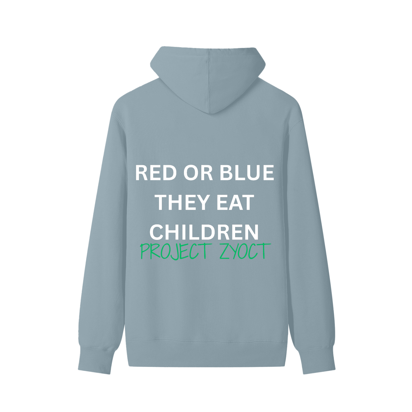 "Red or Blue They Eat Children" Classic Cotton Hoodie