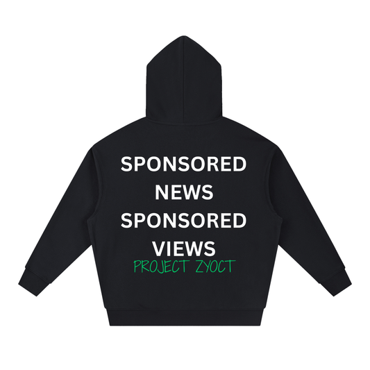 "Sponsored News Sponsored Views" Heavyweight Hoodie