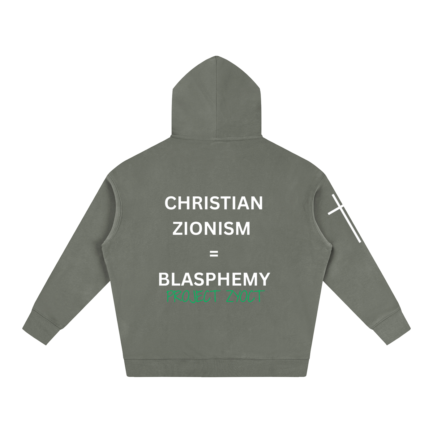"Christian Zionism = Blasphemy" Oversize Hoodie