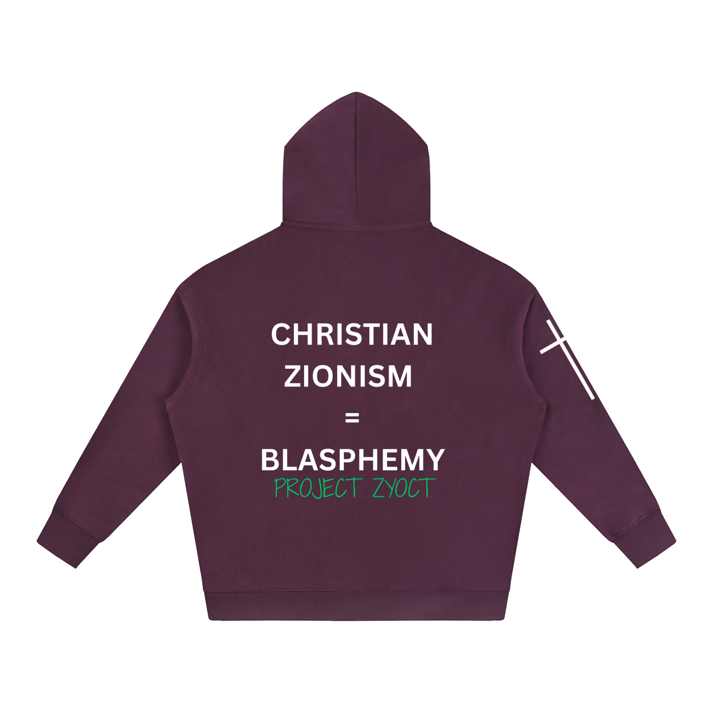 "Christian Zionism = Blasphemy" Oversize Hoodie