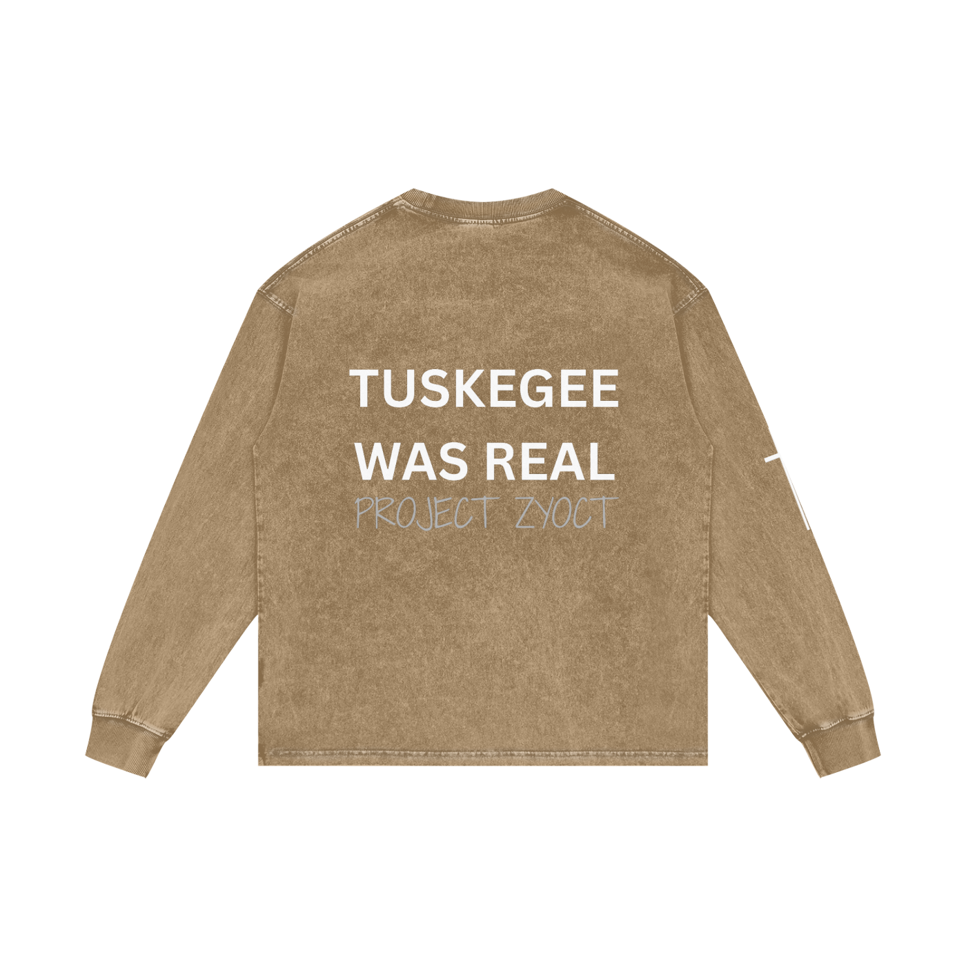 "Tuskegee Was Real" Acid Wash Long Sleeve