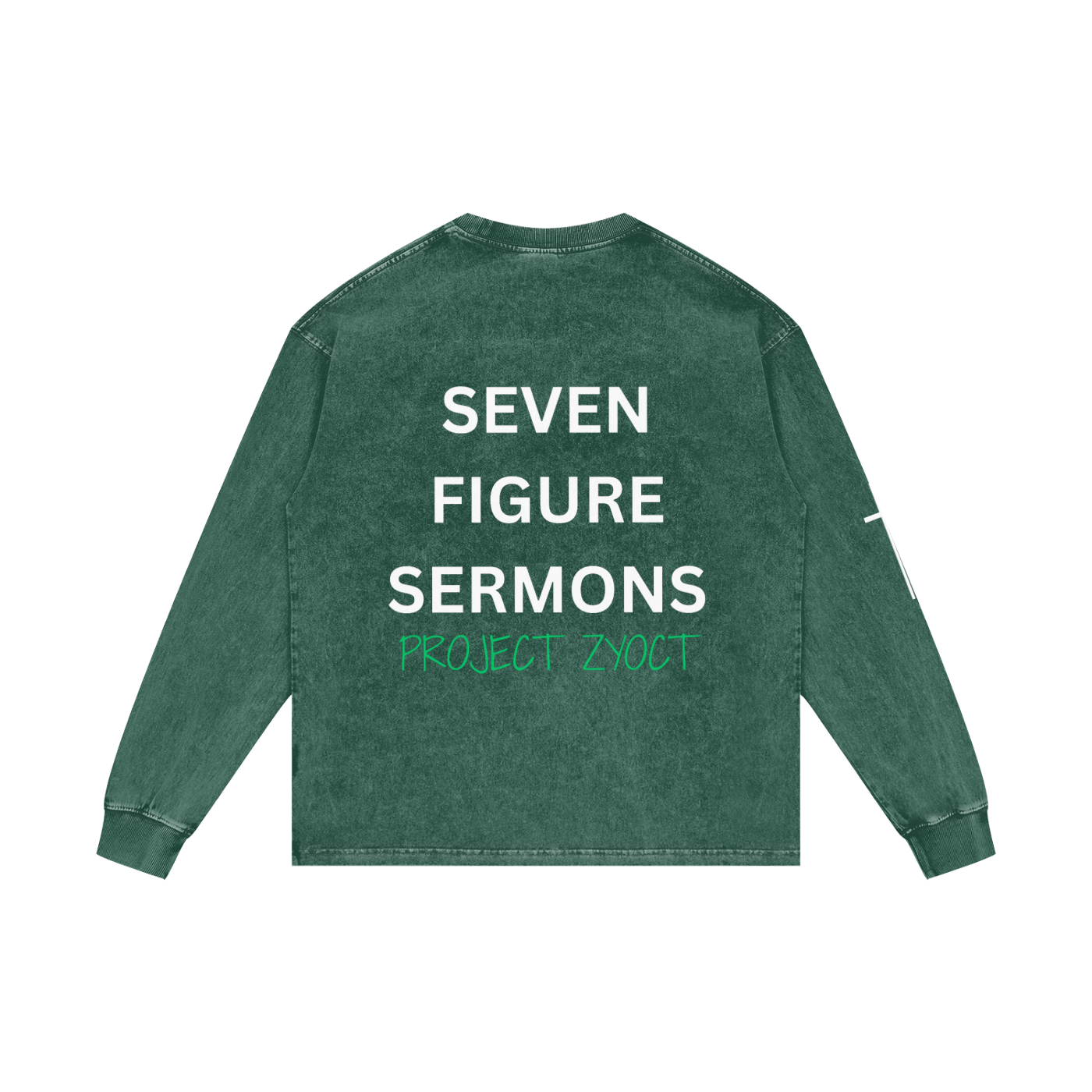 "Seven Figure Sermons" Acid Wash Long Sleeve
