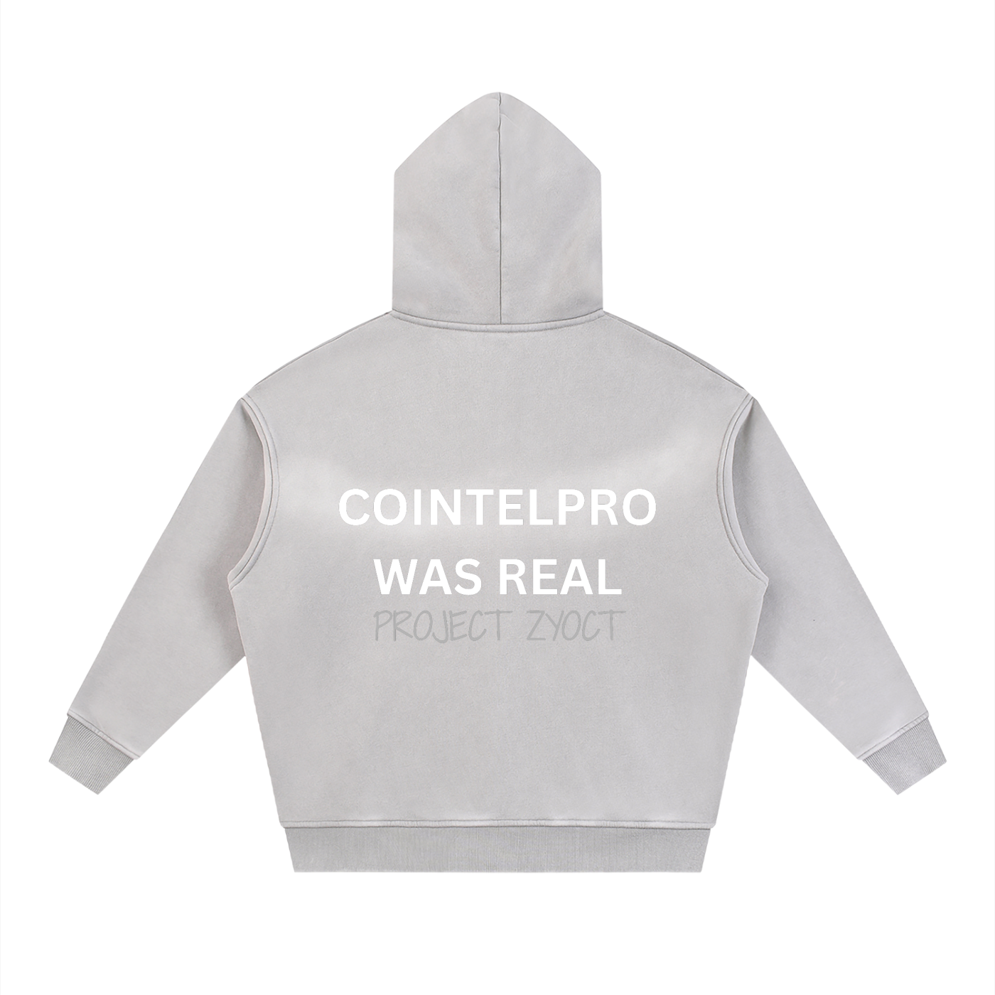 "COINTELPRO Was Real" Faded Zipper Hoodie