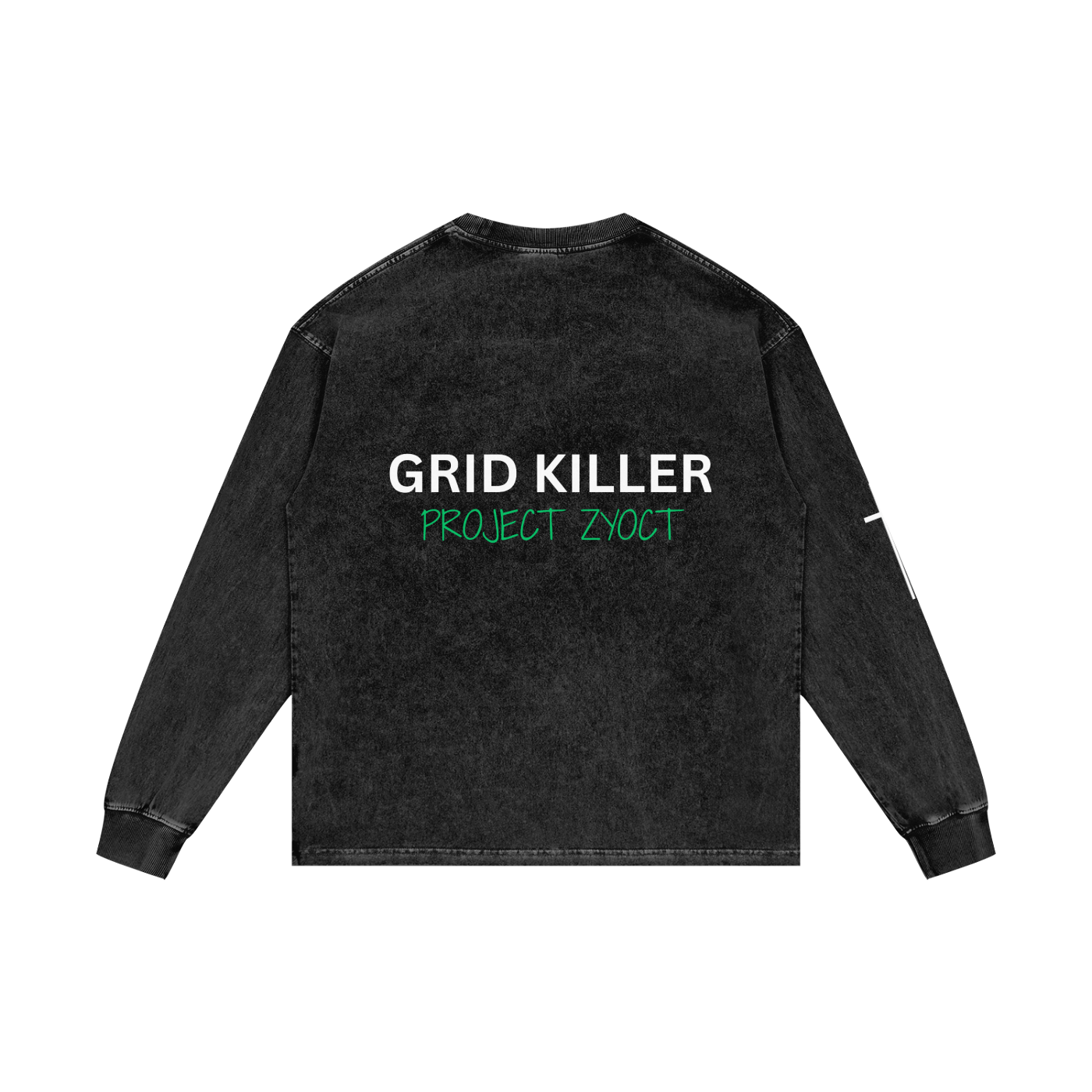 "Grid Killer" Acid Wash Long Sleeve