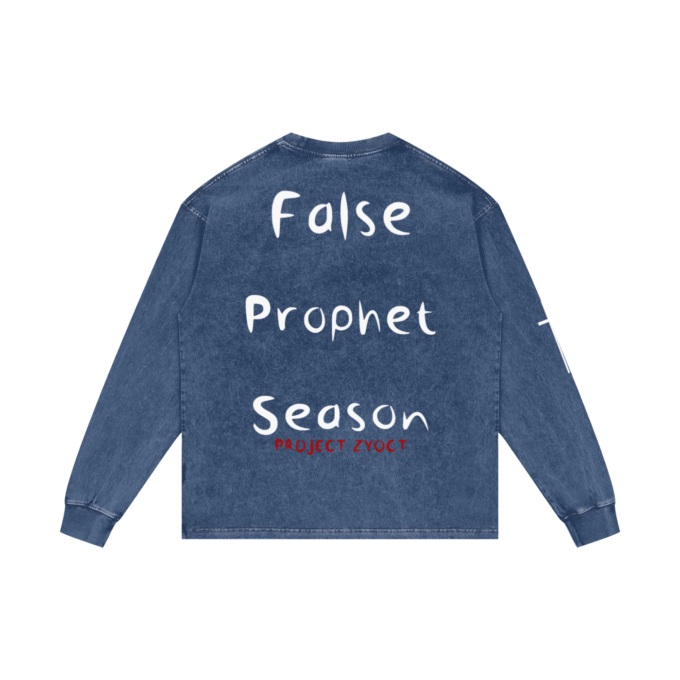 "False Prophet Season" Acid Wash Long Sleeve