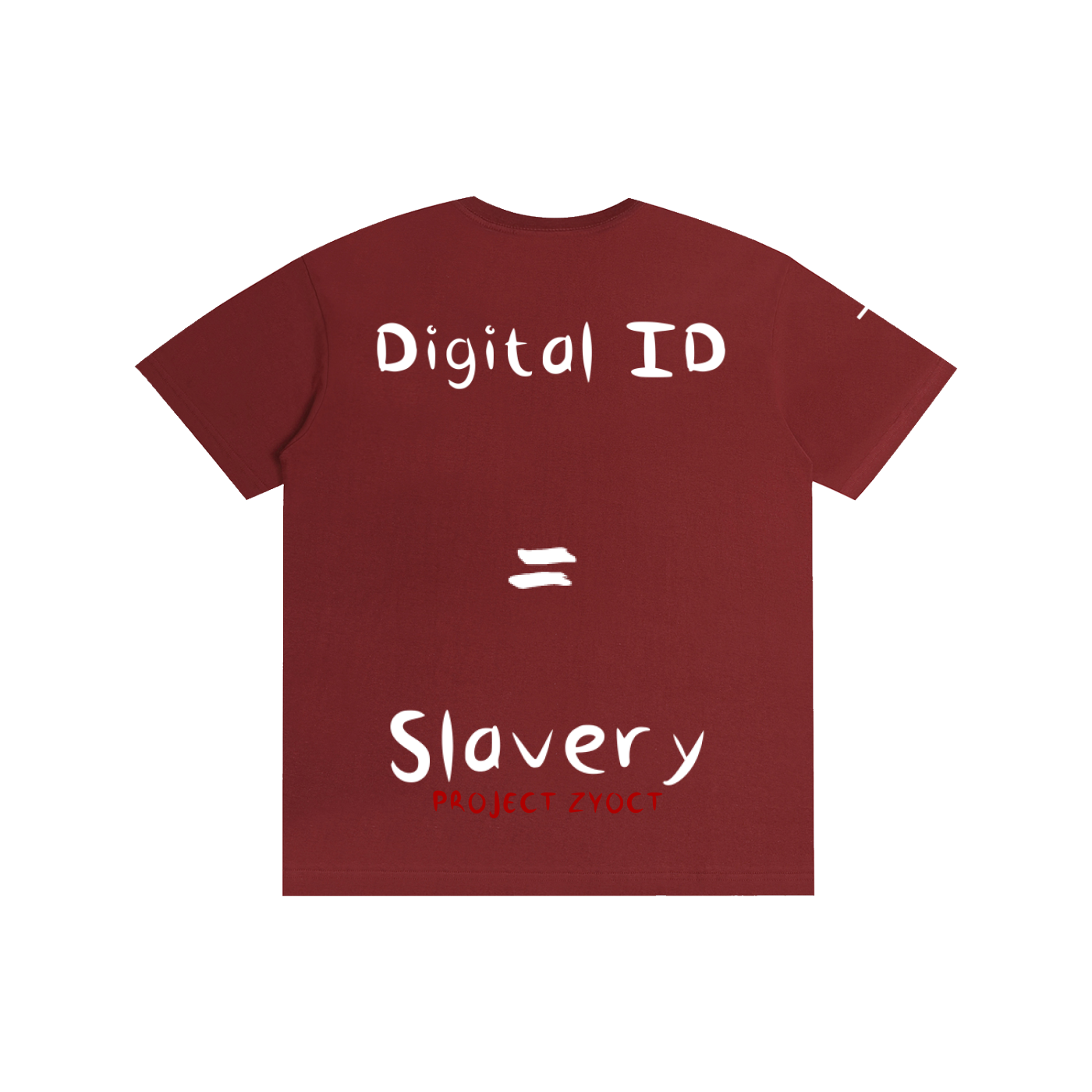 "Digital ID = Slavery" Cotton T-Shirt