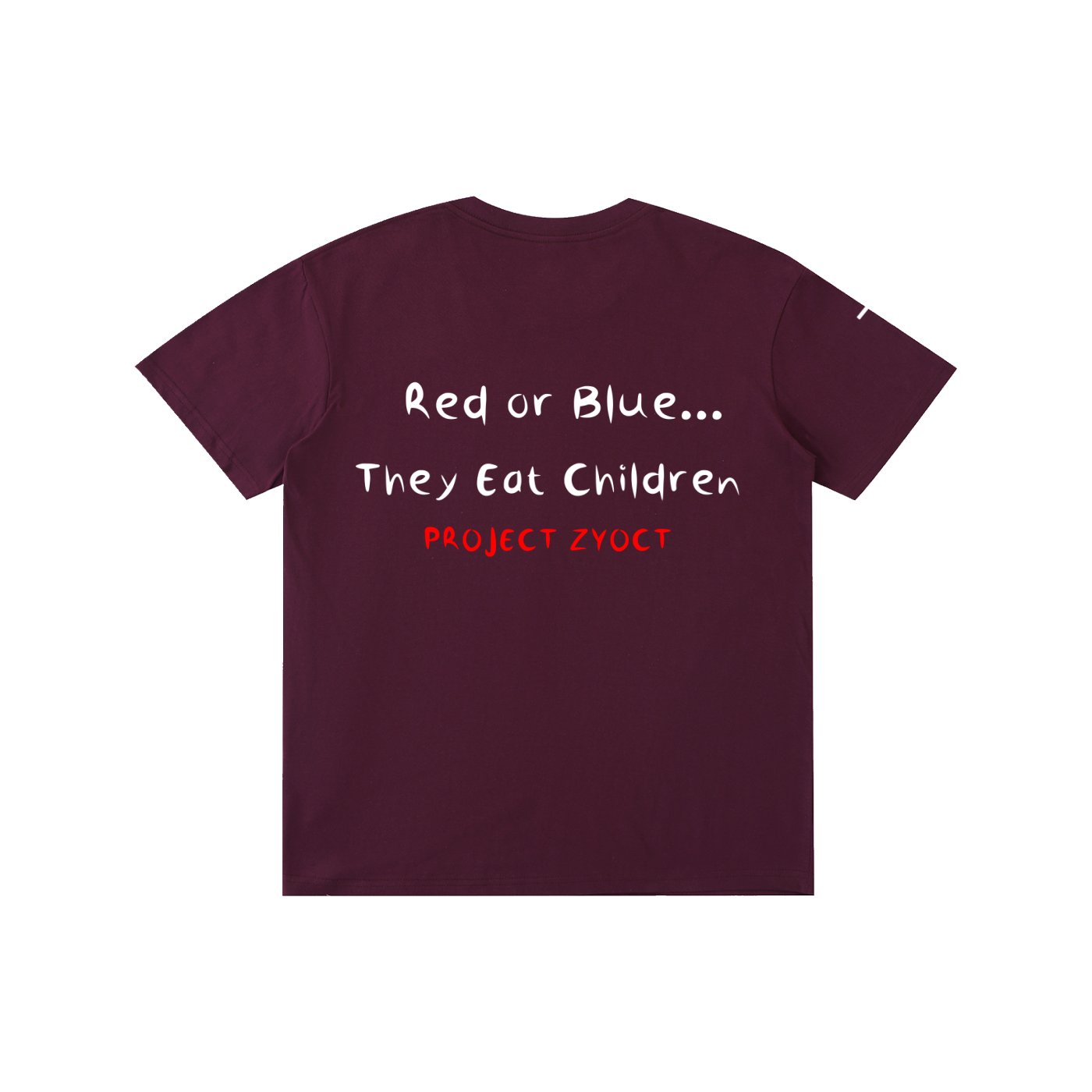 "Red or Blue... They Eat Children" Cotton T-Shirt