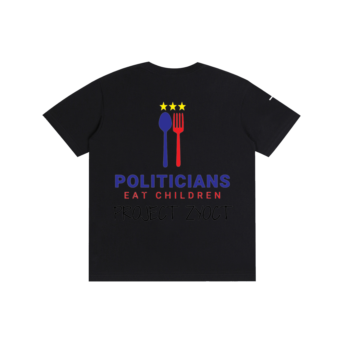 "Politicians Eat Children" Cotton T-Shirt 2.0