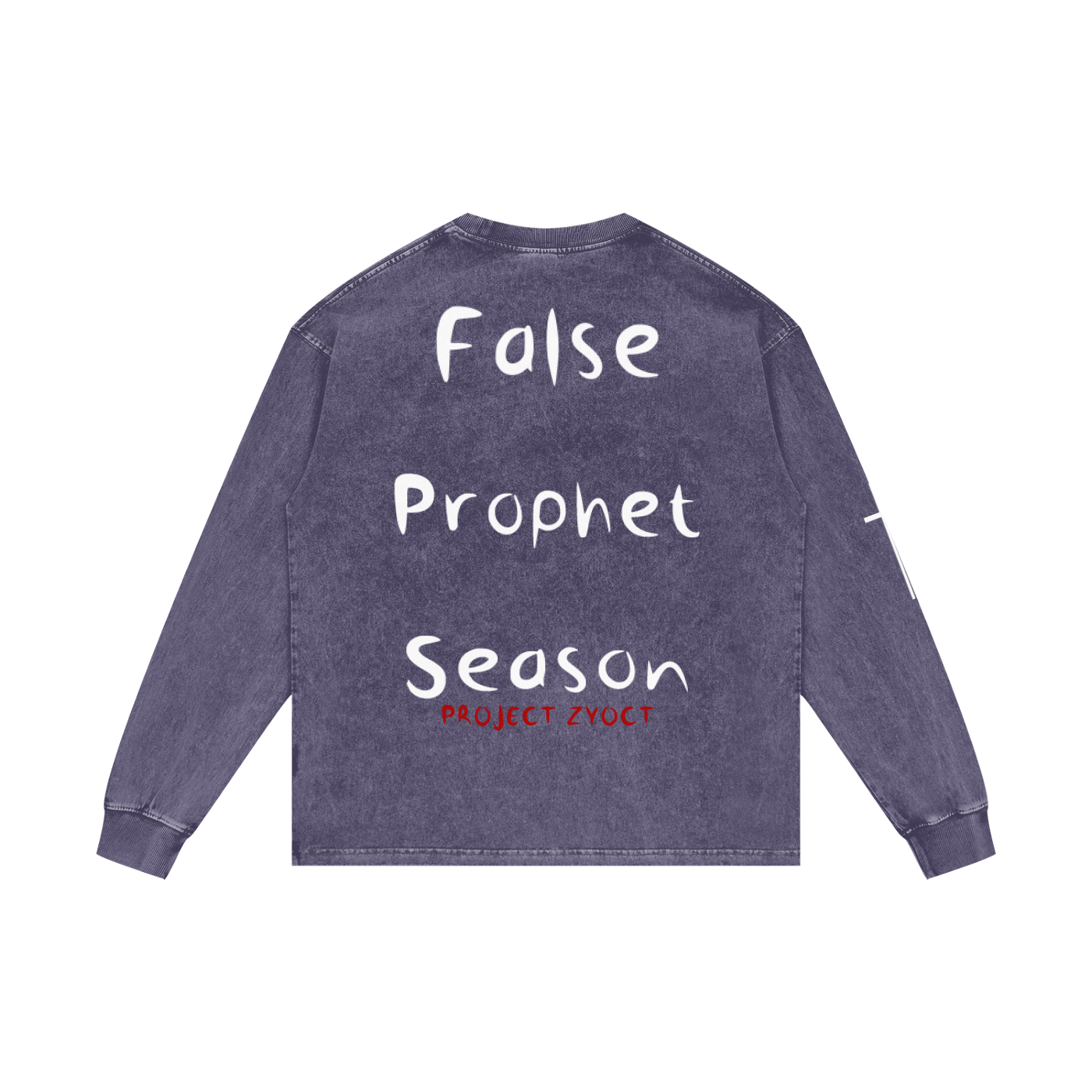 "False Prophet Season" Acid Wash Long Sleeve